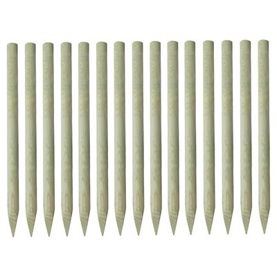 vidaXL Stâlpi de gard ascuțiți, 15 buc., 4x150 cm, lemn de pin tratat