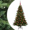 vidaXL Brad de Crăciun artificial cu glob 120 cm 150 LED-uri Alb cald