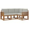 vidaXL Set de canapele de exterior 4 buc. Gri natural și deschis