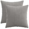 vidaXL Husă pentru pernă 2 buc. HEERLEN Gri deschis 40 x 40 cm cord