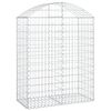 vidaXL Coș gabion arcuit, 100x50x120/140 cm, fier galvanizat