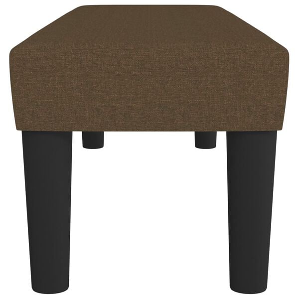 vidaXL Bancă, maro &icirc;nchis, 100x30x30 cm, textil