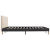 vidaXL Cadru pat cu LED-uri, crem și gri &icirc;nchis, 180 x 200 cm, textil