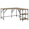 vidaXL Birou Stejar Artizanal 139 x 139 x 75 cm Lemn prelucrat