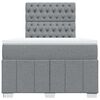 vidaXL Pat box spring cu saltea, gri deschis, 120x190 cm, textil
