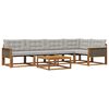 vidaXL Set de canapele de exterior 6 pcs Natural și gri deschis
