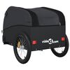 vidaXL Remorcă pentru biciclete, negru, 45 kg, fier