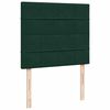 vidaXL Pat box spring cu saltea, verde &icirc;nchis, 120x200 cm, catifea