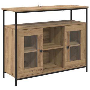 vidaXL Bufet Stejar Artizanal 100 x 35 x 80 cm Lemn compozit