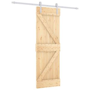 vidaXL Ușă glisantă 70 x 210 cm Lemn de Pin Solid (Nefinisat)