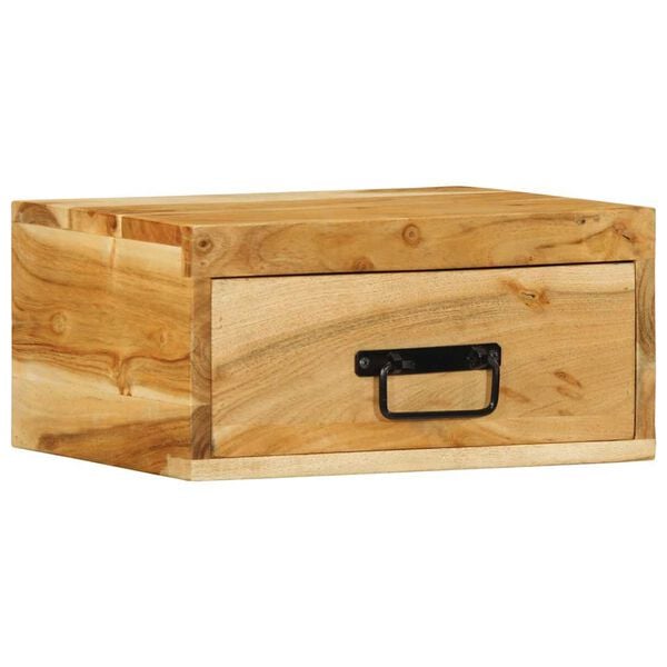 vidaXL Noptiere de perete, 2 buc., lemn masiv de acacia