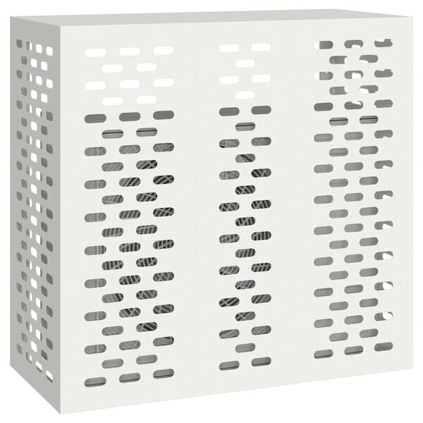 vidaXL Husă pentru aer condiționat Alb 110 x 50 x 105 cm Oțel
