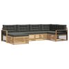 vidaXL Set de canapele de exterior 6 buc. Alb și antracit Poliester
