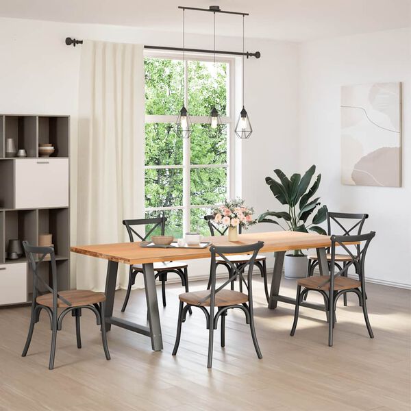 vidaXL Picioare de masă &icirc;n formă de A, 2 buc., antracit, 90x(72-73) cm, oțel