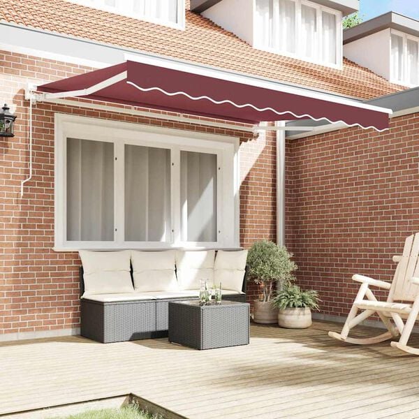 vidaXL Cortina Retractabilă Burgundy 300 x 200 cm Aluminiu și țesătură