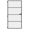 vidaXL Ușă interior negru 102,5x201,5 cm sticlă securiz./aluminiu slim
