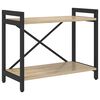 vidaXL Raft pentru cărți 60 x 30 x 50 cm Lemn prelucrat Stejar Sonoma