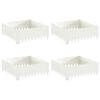 vidaXL Margine pentru gazon 4 buc. 60 x 60 x 20 cm Oțel Alb