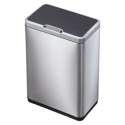 EKO Coș de gunoi cu senzor „Mirage”, 2x20 L, argintiu mat