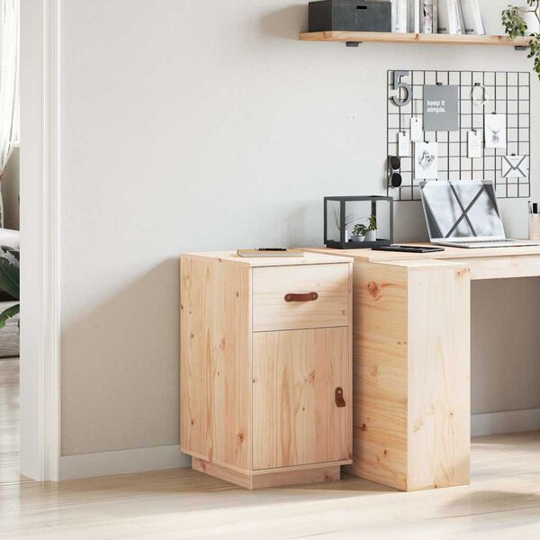vidaXL Dulap de birou, 40x50x75 cm, lemn masiv de pin