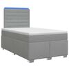 vidaXL Pat boxspring cu saltea Gri deschis 120 x 190 cm Țesătură