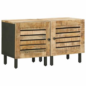 vidaXL Noptieră 2 buc. natural 40 x 33 x 46 cm Lemn de mango solid
