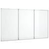 vidaXL Tablă magnetică pliabilă, alb, 150x80x1,7 cm, aluminiu