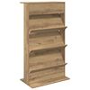 vidaXL Raft pentru reviste cu raft Stejar Artizanal 70 x 41 x 126 cm