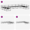 vidaXL Set de canapele de exterior 10 pcs natural Lemn Solid de Acacia
