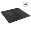 vidaXL Panouri de perete 12 buc. negru 50x50 cm XPS 3 m&sup2; stea