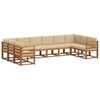 vidaXL Set de canapele de exterior 10 buc. Natural și Bej