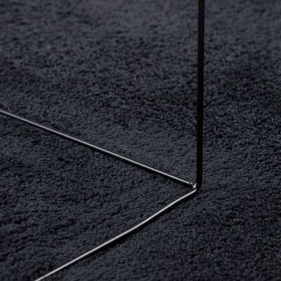 vidaXL Covor „OVIEDO”, fire scurte, negru, 160x160 cm