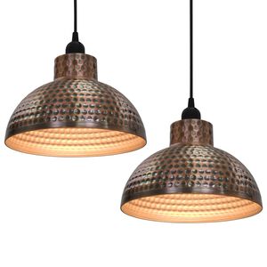 vidaXL Lustre semisferice de culoare arămie, 2 buc.