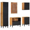 vidaXL Set de mobilier pentru baie 5 pcs Maro lemn masiv de acacia