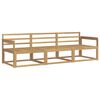vidaXL Set de canapele de exterior 3 buc. Alb Lemn Solid de Acacia
