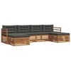 vidaXL Set de canapele de exterior 6 buc. Natural și Antracit