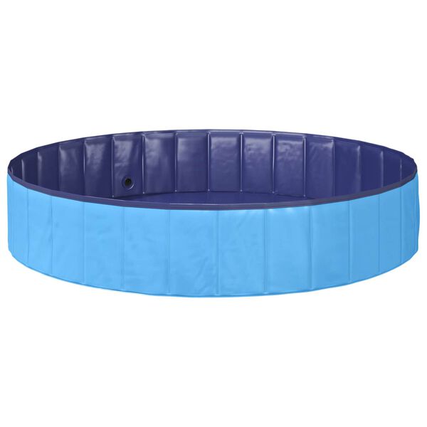 vidaXL Piscină pliabilă pentru c&acirc;ini albastru 160 x 160 x 30 cm PVC