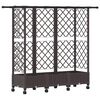 vidaXL Pat Ridicat cu Trellis și Acoperiș Maro 164 x 40 x 127 cm PP