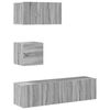 vidaXL Set dulapuri TV, 4 piese, gri sonoma, lemn prelucrat