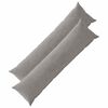 vidaXL Husă pentru pernă 2 pcs HEERLEN Gri deschis 40 x 145 cm cord
