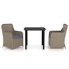 vidaXL Set mobilier de grădină cu perne, 3 piese, maro