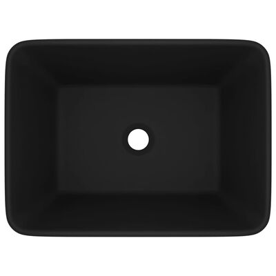 vidaXL Chiuvetă de baie lux, negru mat, 41 x 30 x 12 cm, ceramică