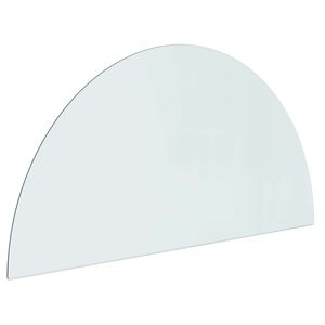 vidaXL Placă de sticlă pentru semineu Transparent 1000 x 500 mm Sticlă