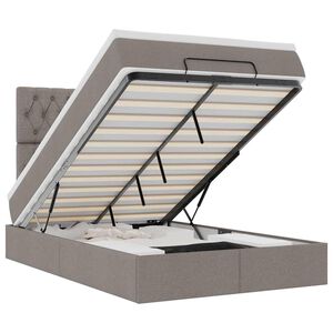 vidaXL Cadru de pat otoman cu saltea Taupe 120x190 cm Material