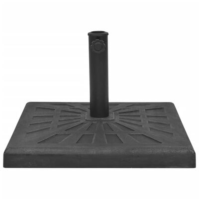 vidaXL Suport umbrelă de soare, rășină, pătrat, negru, 19 kg