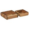 vidaXL Tavă 2 pcs Maro 29 x 31 x 10 cm Lemn recuperat masiv