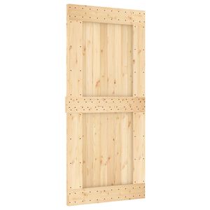 vidaXL Ușă glisantă NARVIK Natural și Negru 95 x 210 cm (213,5 cm)