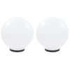 vidaXL Lămpi bol cu LED, 2 buc, sferice, 40 cm, PMMA