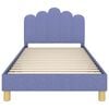 vidaXL Cadru de pat pentru copii cu spătar Albastru Jeans 80 x 200 cm