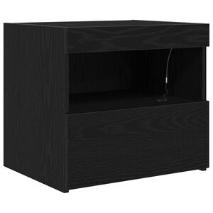 vidaXL Dulap de noapte Stejar Negru 50 x 40 x 45 cm Lemn compozit